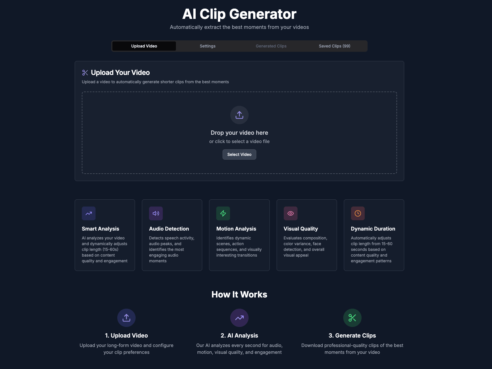 YouTube Clip Maker UI