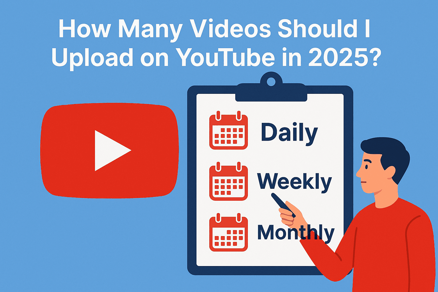 How Many Videos Should I Upload on YouTube in 2025? (Daily, Weekly & Monthly Guide)